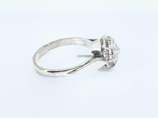 anillo oro 18k con piedra con diamante