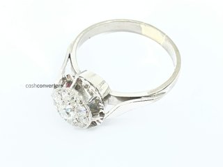 anillo oro 18k con piedra con diamante