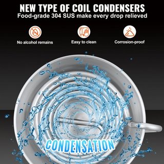Máquina destiladora de agua de 68.1 L Equipos de elaboración DIY Still para el hogar
