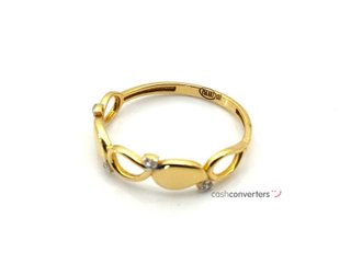 anillo oro 18k con circonita