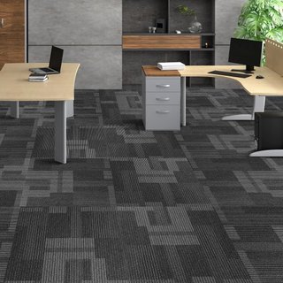 Losas de Alfombra Reutilizables, Losas de Alfombra de 24" x 24" con Acolchado Adjunto, Losas de Alfombra Suaves y Acolchadas, Instalación Fácil DIY para Dormitorio y Sala de Estar (24 Losas, Gris ...