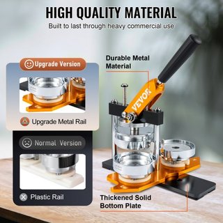 Máquina de Hacer Botones, Kit de Prensa de Insignias de 75 mm (3 pulgadas), Regalos DIY para Niños, Suministros para Hacer Botones con 500 Piezas de Botones y Cortador Circular y Libro Mágico