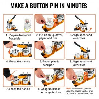 Máquina de Hacer Botones, Kit de Prensa de Insignias de 75 mm (3 pulgadas), Regalos DIY para Niños, Suministros para Hacer Botones con 500 Piezas de Botones y Cortador Circular y Libro Mágico