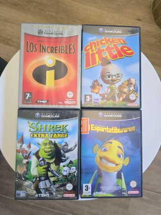 Lote! No separo Nintendo GameCube Negra y 4 juegos