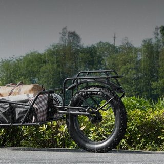 Remolque de Carga para Bicicleta, Capacidad de Carga de 70 lbs, Carro de Bicicleta de Alta Resistencia, Almacenamiento Compacto y Estructura de Liberación Rápida con Enganche Universal, Ruedas de ...