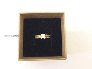 anillo oro 18k con piedra con circonita t. 28 (21,65 mm)