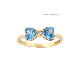 anillo oro 18k con piedra con circonita t. 20 (19,1 mm)