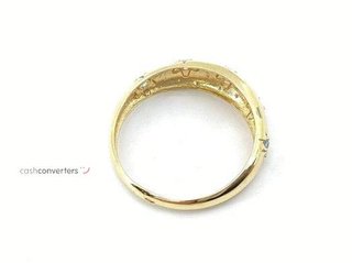 anillo oro 18k con piedra con circonita t. 17 (18,16 mm)