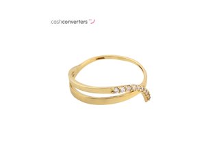 anillo oro 18k con piedra con circonita