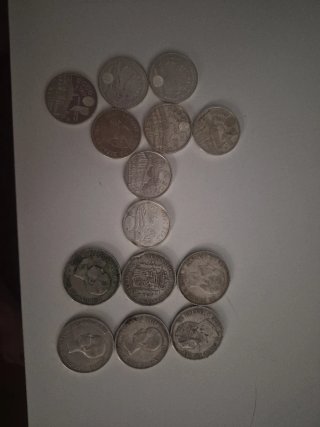 14 Monedas Plata