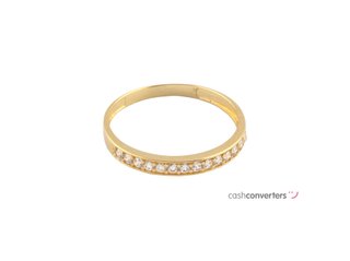 anillo oro 18k con piedra con circonita