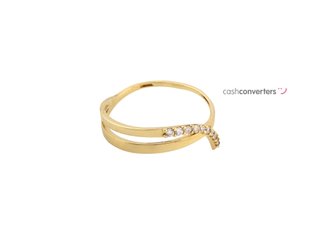 anillo oro 18k con piedra con circonita