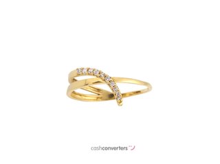 anillo oro 18k con piedra con circonita