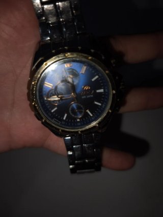 Reloj Marea Analógico Plateado y Dorado