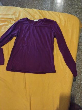 Camiseta morada mujer manga larga