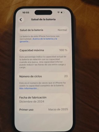 iPhone 16 128 GB Negro - Batería 100%