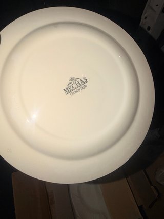 Vajilla porcelana diseño floral gris
