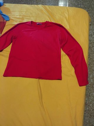 Camiseta mujer manga larga roja