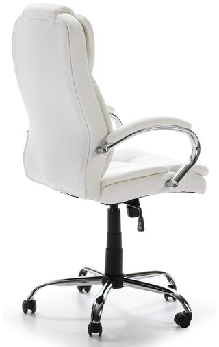 Sillón de oficina NIXON blanco piel sintética