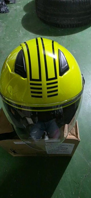 Casco Moto Unik Amarillo Talla S