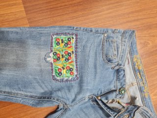 Pantalón vaquero Desigual bordado