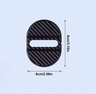 4 Cubiertas Cerradura Puerta Coche Carbono