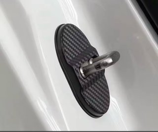 4 Cubiertas Cerradura Puerta Coche Carbono