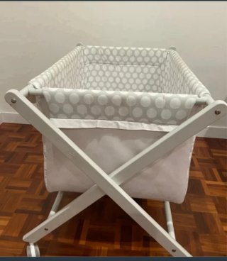 Mini cuna Alondra topos grises