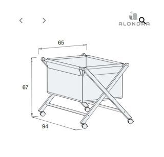 Mini cuna Alondra topos grises