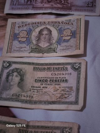 Billetes República Española 1930 y 1935