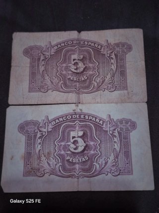Billetes República Española 1930 y 1935