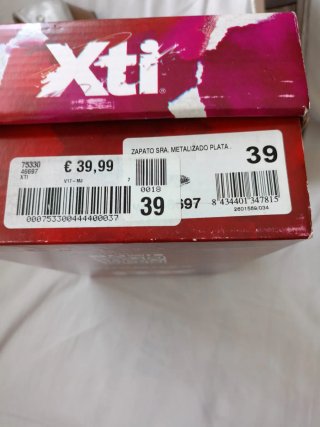 Manoletinas Xti Mujer Talla 39 Plata