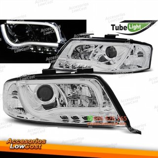 FAROS TUBO LUZ CROMADO apto para AUDI A6 06/01-05