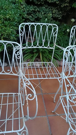 Conjunto 4 Sillas Jardín Antiguas