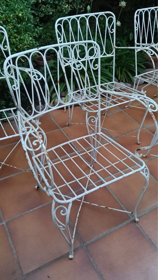 Conjunto 4 Sillas Jardín Antiguas