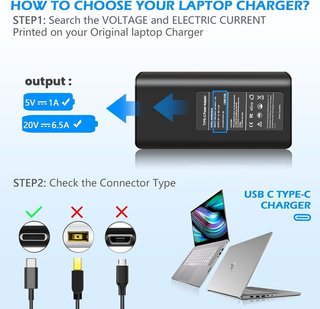 XINTALA Cargador 130W 20V 6,5A USB‑C DELL Pro MAX