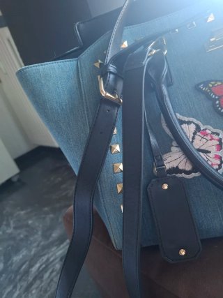 Borsa Denny Rose Denim con Farfalle