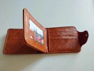 Cartera Billetera Marrón Diseño 100 Dólares