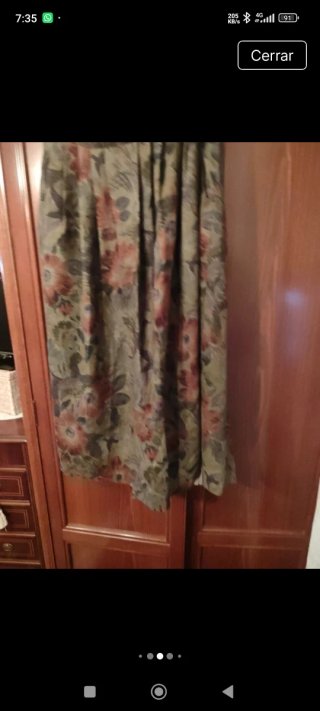 Falda larga de lana floral