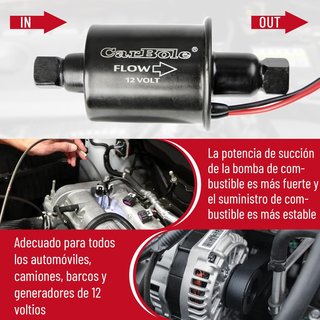 Bomba Combustible Eléctrica CarBole 12V 5-9PSI