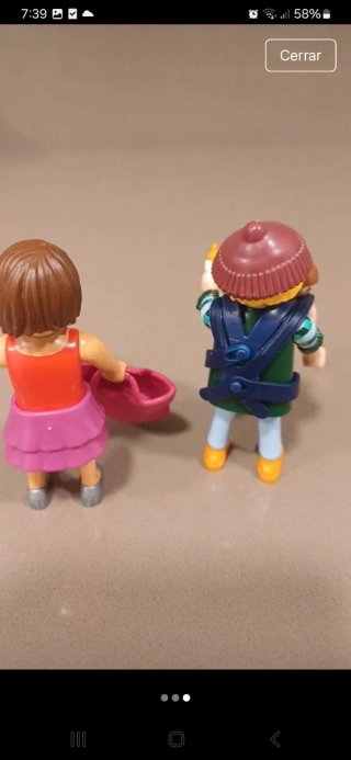 Playmobil pareja con bebé y accesorios