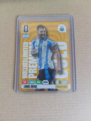 Leo Messi Premium Gold Adrenalyn FIFA World Cup