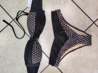 Bikini Marfe nero e bianco taglia unica