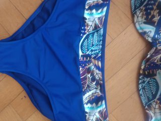 Bikini Mujer Azul Estampado