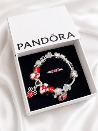 Pulsera disney y Anillo pandora Disney Minnie