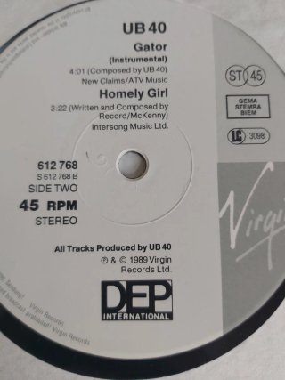 Disco Vinilo Homely Girl UB 40