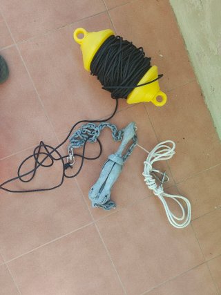 Kit fondeo kayak ancla boya y cabo