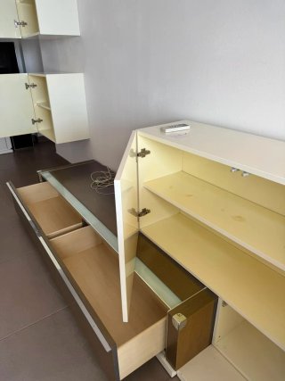 Mueble salón vitrina TV y 2 armarios
