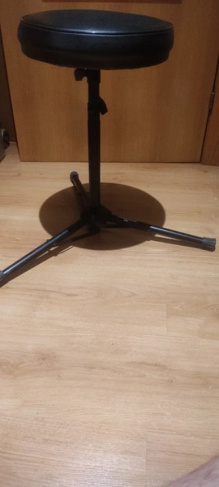 Banqueta Gear4music Negra Ajustable