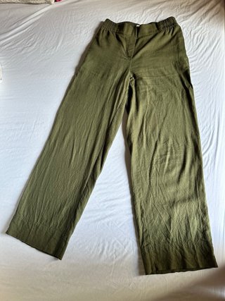 Pantaloni ZARA verdi elasticizzati